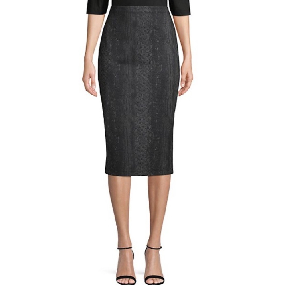 SANCTUARY Ponte Skirt NWOT Size M Blk Grey Snake